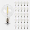 Newhouse Lighting - Indoor LED Clear G40 Globe Light Bulbs for Outdoor String Lights 25pk G40LED25